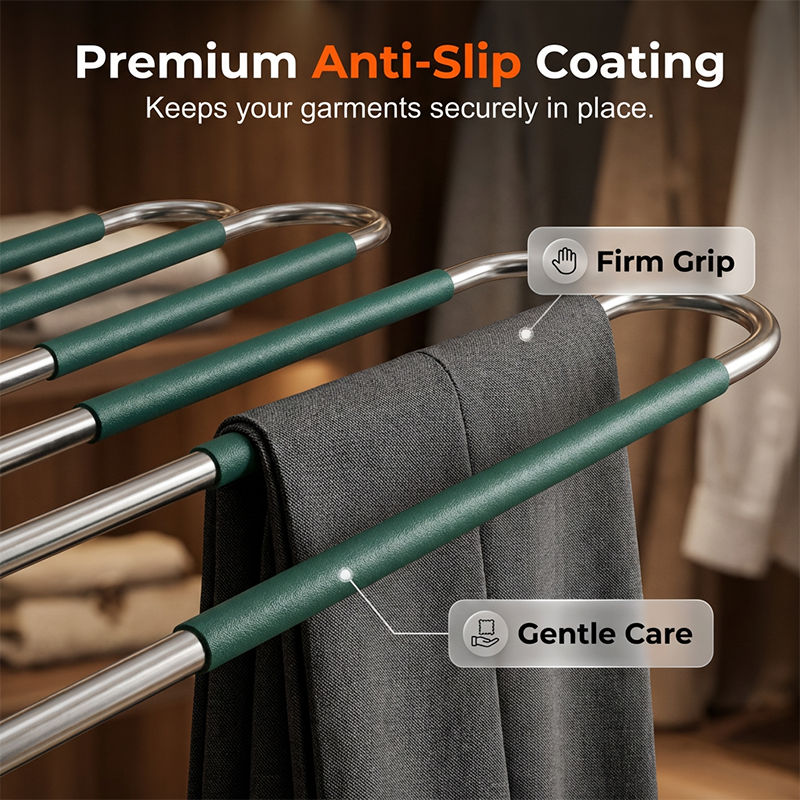 Multi-Layer Space-Saving Pants Hanger