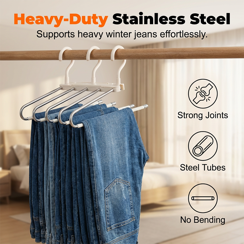 Multi-Layer Space-Saving Pants Hanger