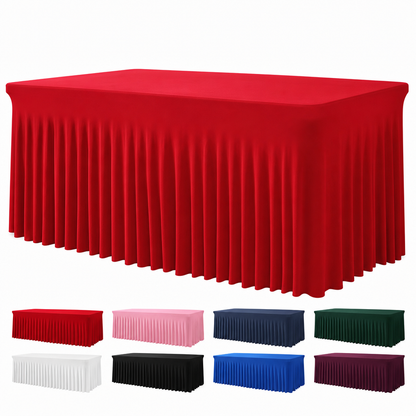 🎉 LIMITED-TIME 50% OFF! ✨ Pleated Table Skirt for Events – Elegant, Wrinkle-Free, Reusable 🎊