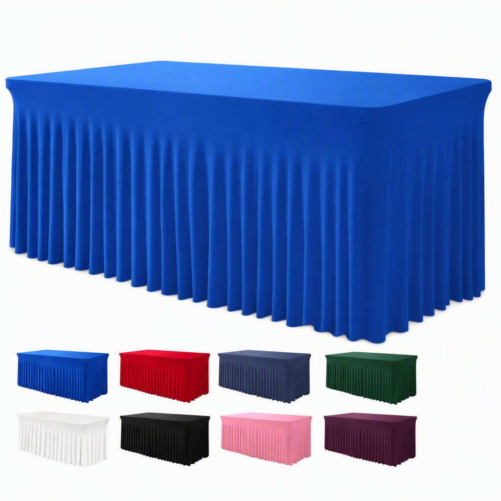 🎉 LIMITED-TIME 50% OFF! ✨ Pleated Table Skirt for Events – Elegant, Wrinkle-Free, Reusable 🎊