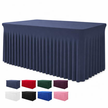 🎉 LIMITED-TIME 50% OFF! ✨ Pleated Table Skirt for Events – Elegant, Wrinkle-Free, Reusable 🎊