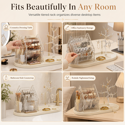 ⏳🔥LIMITED-TIME 50% OFF! ⏰💄Transparent Plastic Rotating Makeup Organizer✨