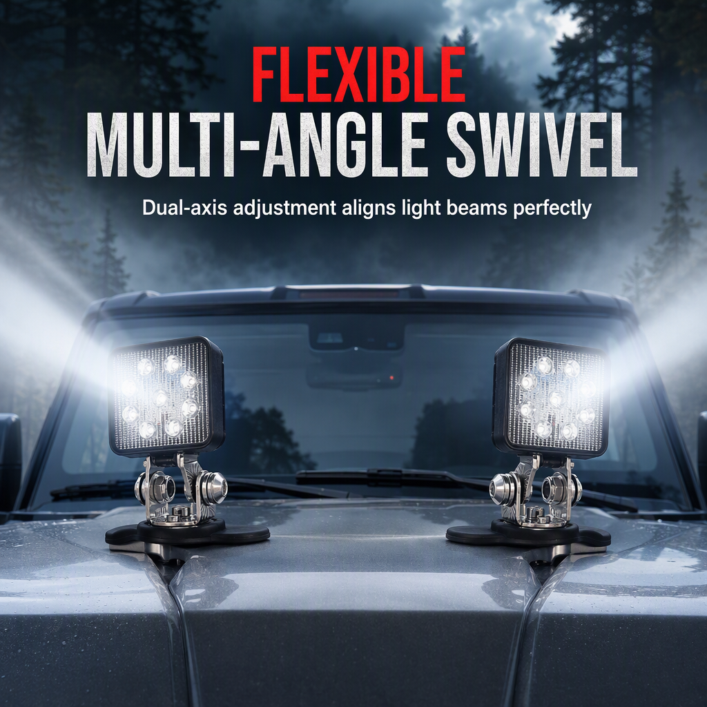 📢📢50% OFF !! ⏰ 1 Pair Car Engine Hood LED Light Bar Mounting Brackets Clamp Holders for Work Lights Modification