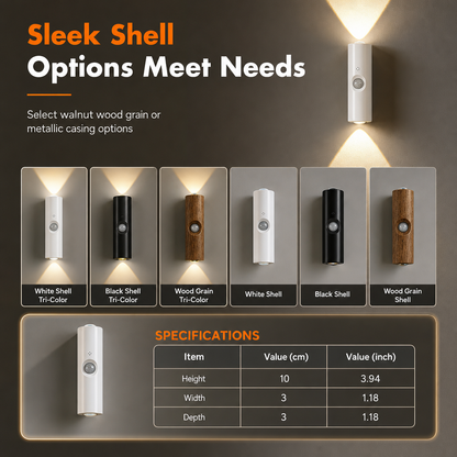Smart Motion Sensor Wall Light Rechargeable Cat Eye Hill Projection LED Night Light with RGB Color Changing Ambient Lighting