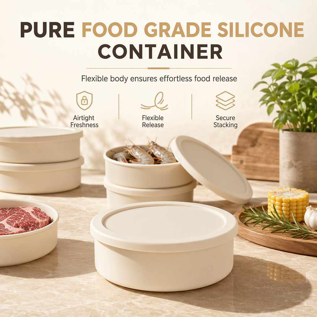 🍱 Buy 1 Get 1 Free! ✨ Portable Microwave-Safe Bento Lunch Box – Food-Grade Silicone Airtight Food Container for Office & Picnic 🥗
