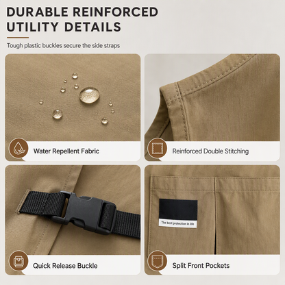 ⏳🔥LIMITED-TIME 50% OFF! ⏰Water-Resistant Kitchen Vest Apron | 5 Colors🧑‍🍳
