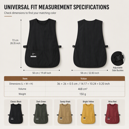 ⏳🔥LIMITED-TIME 50% OFF! ⏰Water-Resistant Kitchen Vest Apron | 5 Colors🧑‍🍳