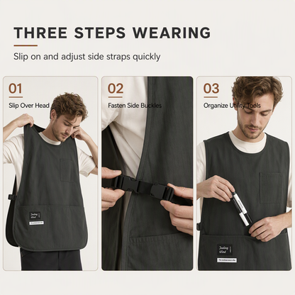 ⏳🔥LIMITED-TIME 50% OFF! ⏰Water-Resistant Kitchen Vest Apron | 5 Colors🧑‍🍳