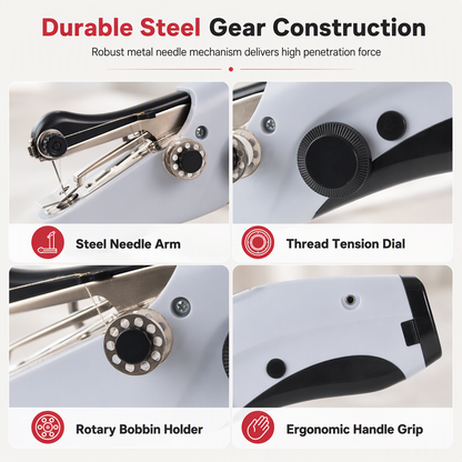 Mini Handheld Electric Sewing Machine Portable Household Sewing Device for Thick Fabrics
