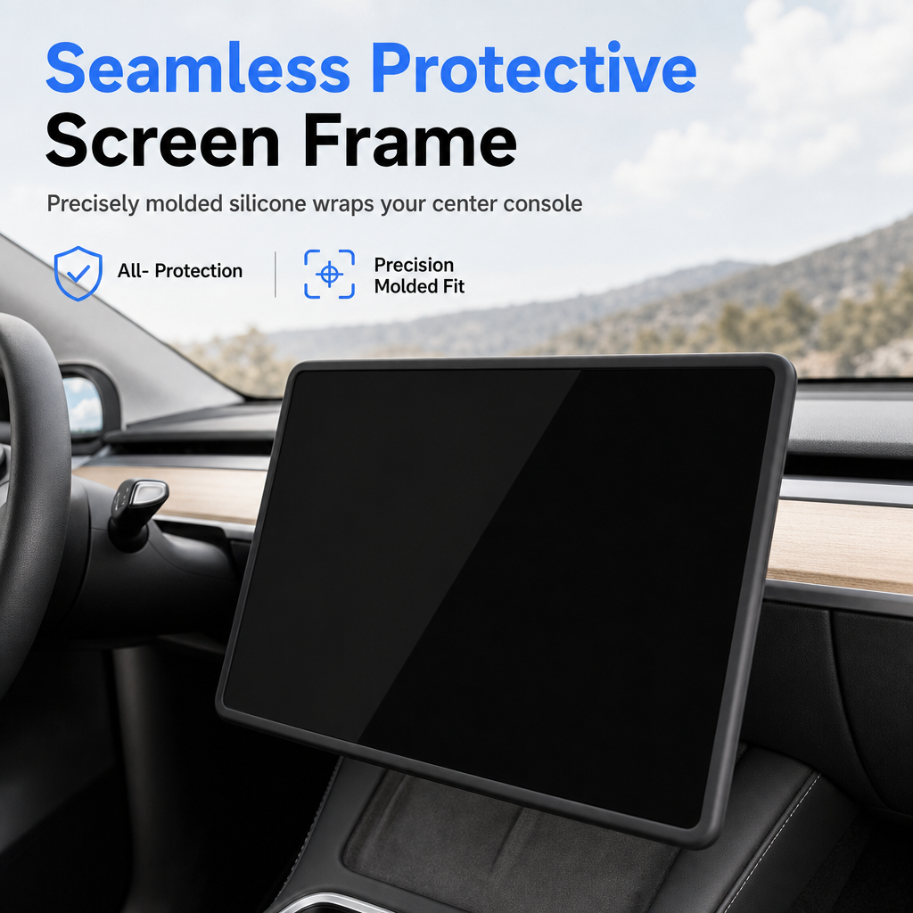 🚗 Silicone Center Display Edge Protector
