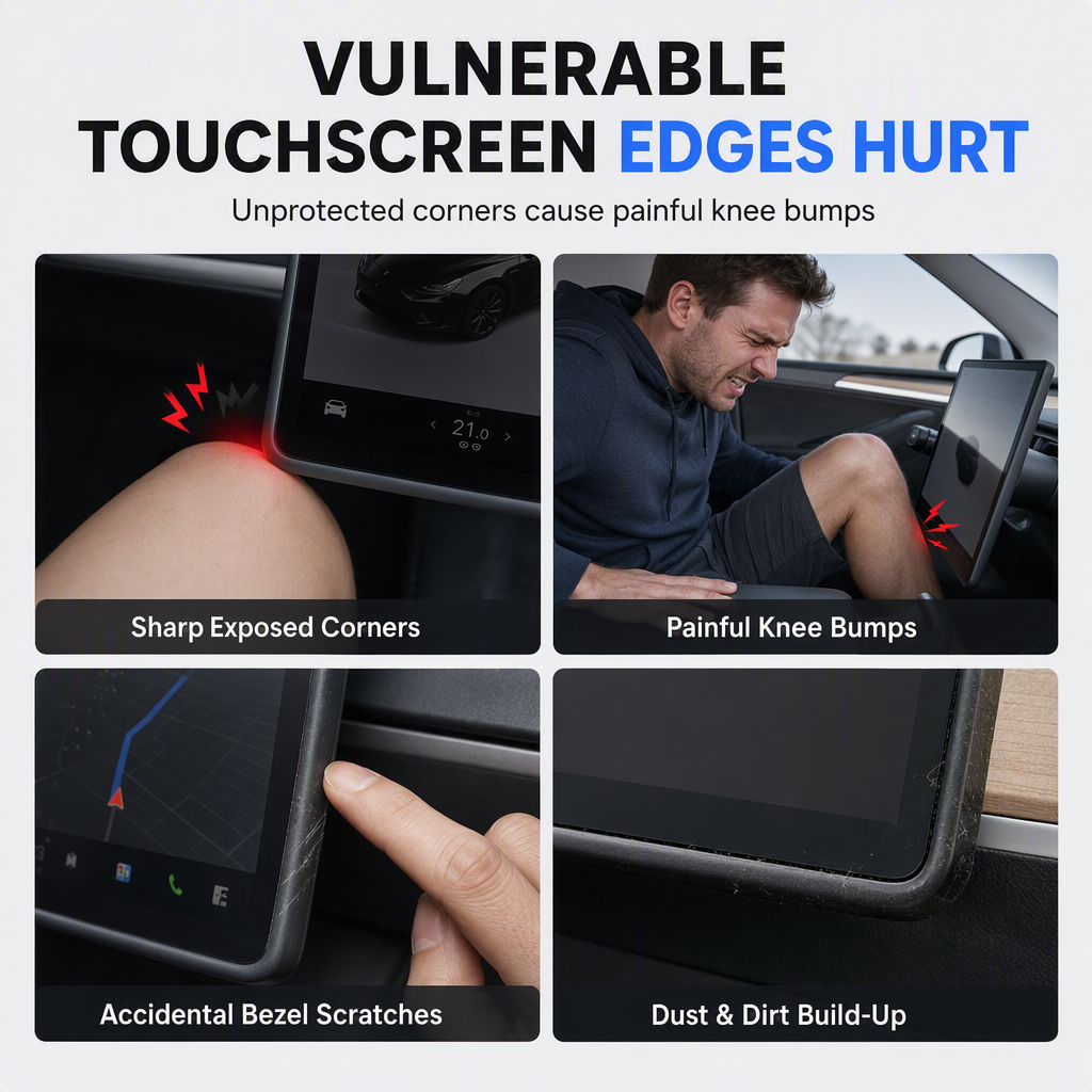 🚗 Silicone Center Display Edge Protector