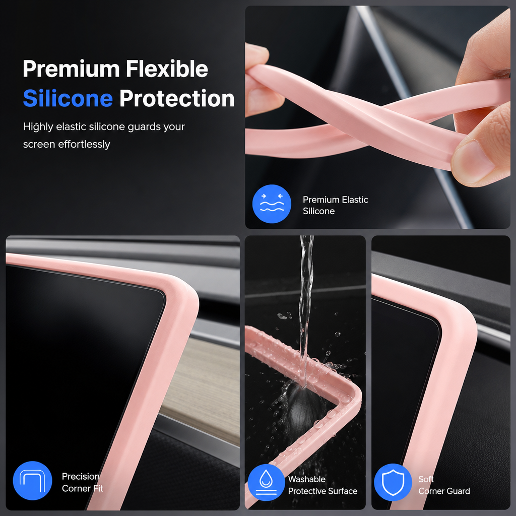 🚗 Silicone Center Display Edge Protector