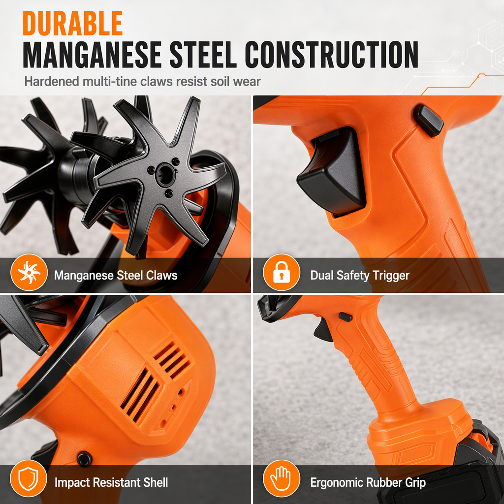 🌱 LIMITED-TIME 50% OFF! ⚙️ Cordless Handheld Mini Tiller – Lightweight, Powerful, Portable ✨