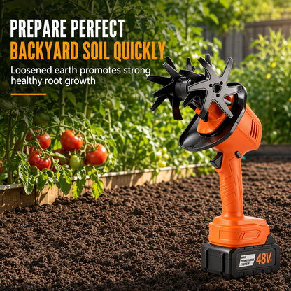 🌱 LIMITED-TIME 50% OFF! ⚙️ Cordless Handheld Mini Tiller – Lightweight, Powerful, Portable ✨