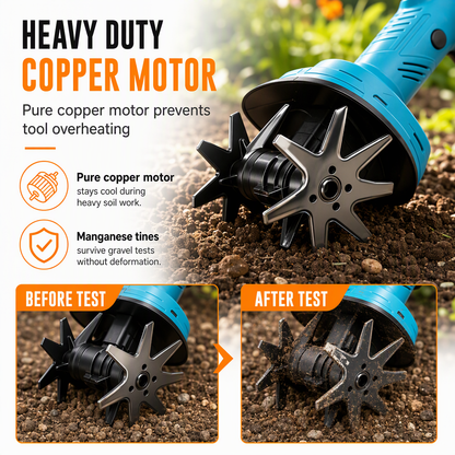 🌱 LIMITED-TIME 50% OFF! ⚙️ Cordless Handheld Mini Tiller – Lightweight, Powerful, Portable ✨