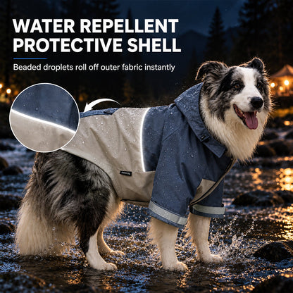 ⏳Time-Limited Special⏰Waterproof Dog Raincoat Colorblock Pet Outdoor with Dirtproof Leg Protection