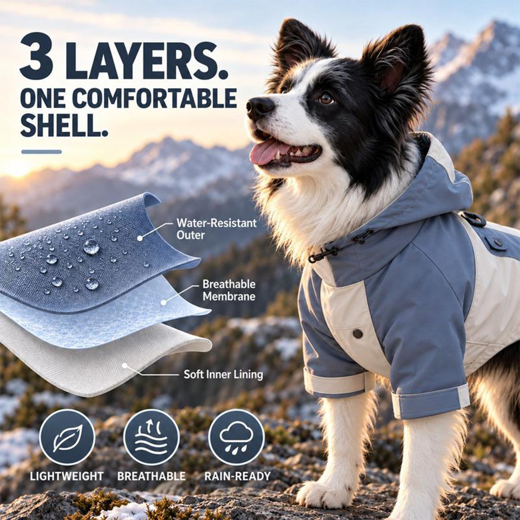⏳Time-Limited Special⏰Waterproof Dog Raincoat Colorblock Pet Outdoor with Dirtproof Leg Protection