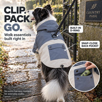⏳Time-Limited Special⏰Waterproof Dog Raincoat Colorblock Pet Outdoor with Dirtproof Leg Protection