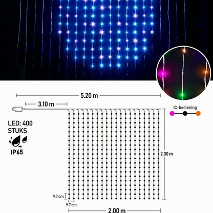 💥🌈 53% DISCOUNT! From ordinary lights to a spectacular light show! Draw patterns, add text or photos, and let the colors dance to the music – waterproof & USB-powered!
