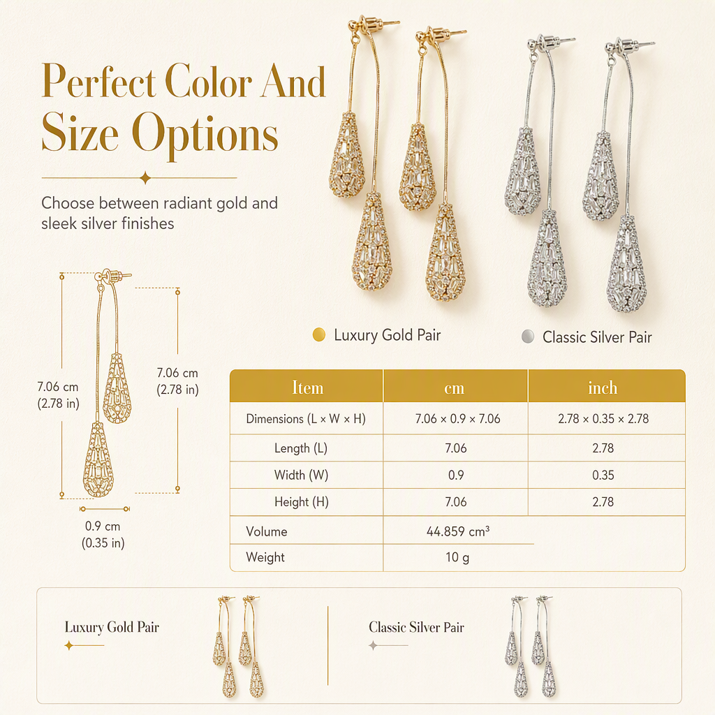 ✨ Women's Dual-Wear Zircon Water Drop Tassel Earrings – Elegant & Versatile 💎🌸