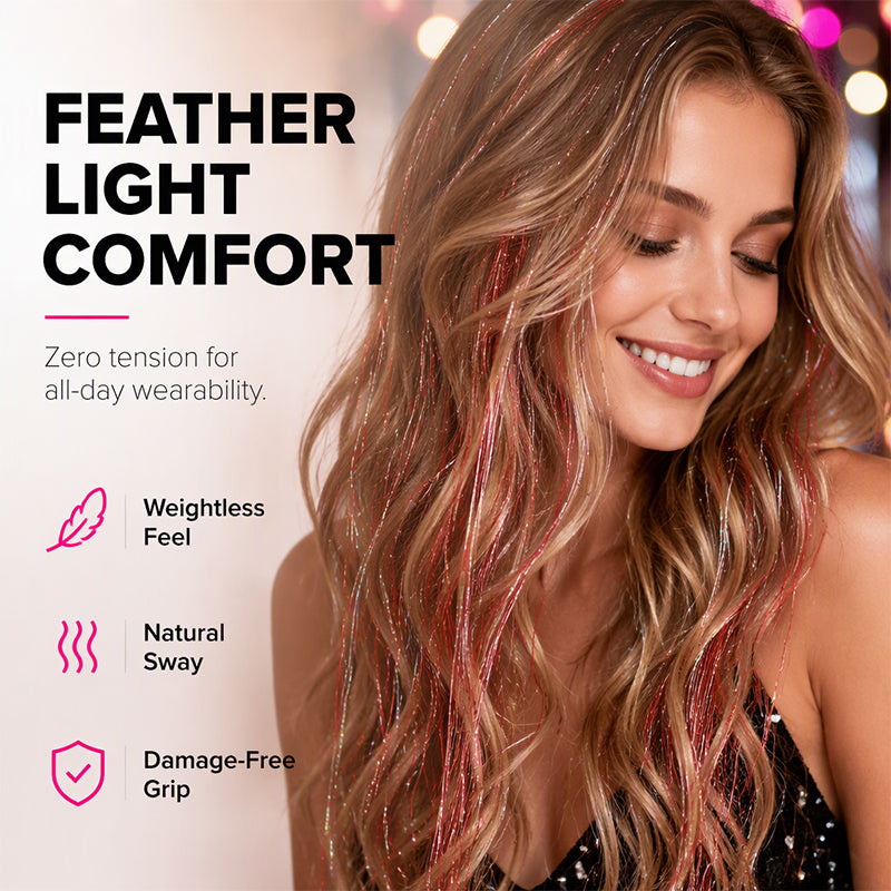 Sparkle Clip-In Hair Tinsel