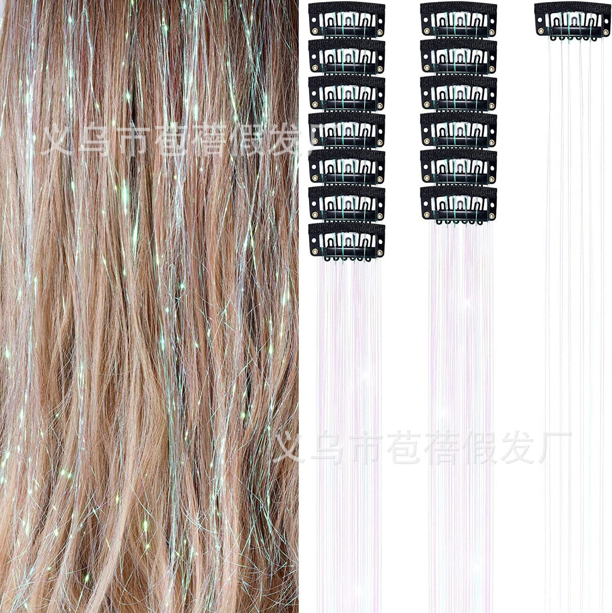 Sparkle Clip-In Hair Tinsel