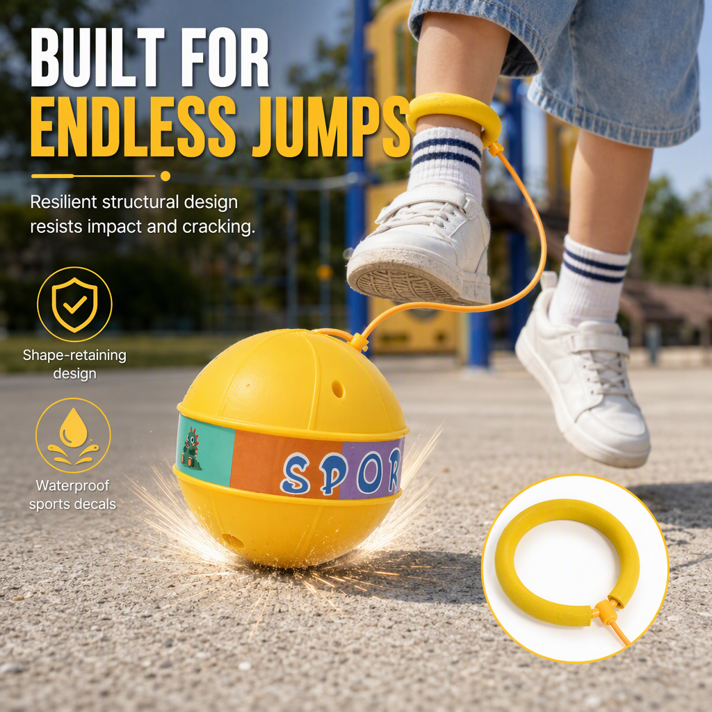 Kids Flashing Skip Ball LED Light Up Ankle Toy with Soft Sponge Sleeve for Sensory Integration Training