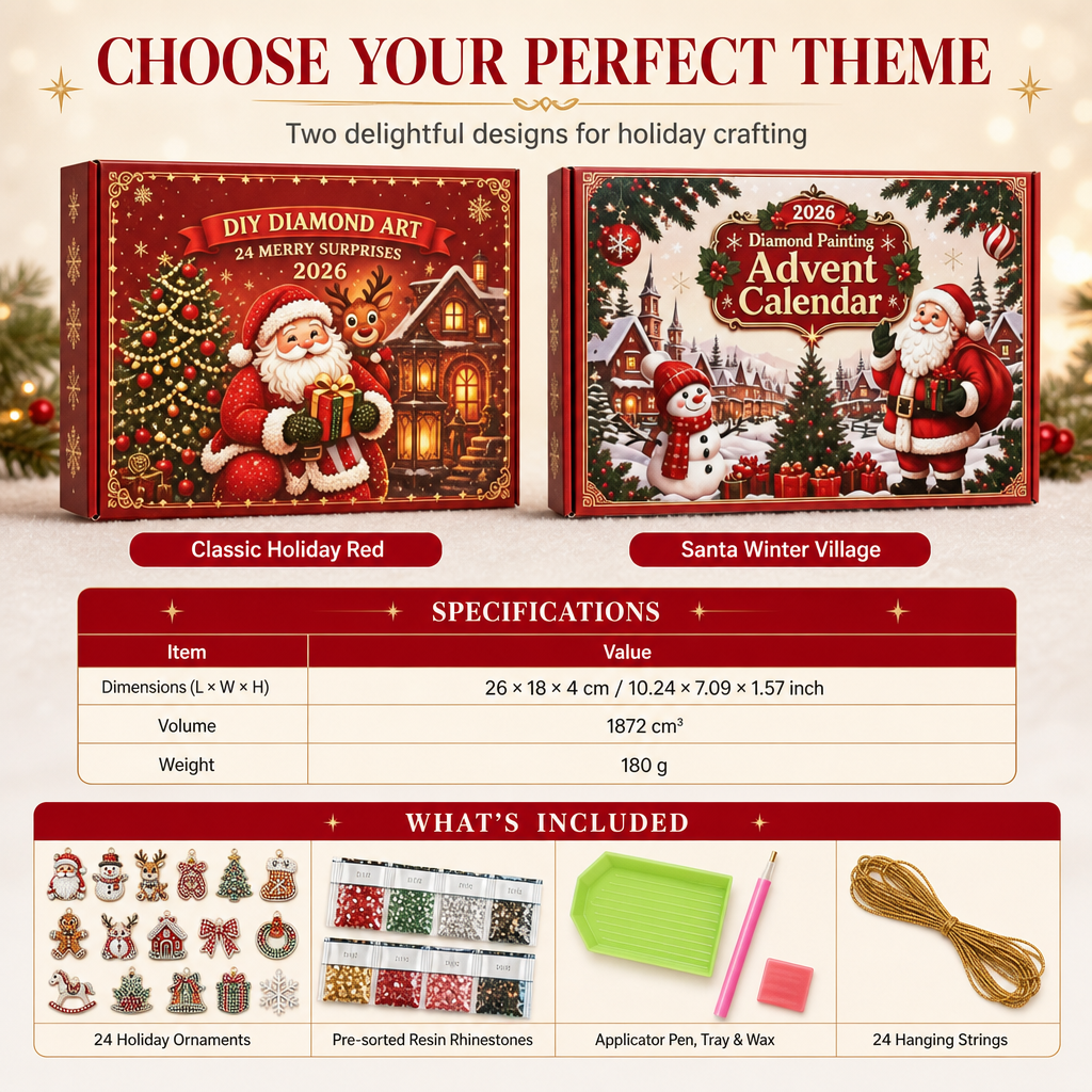 🎄 Christmas Sale – 50% OFF! ✨ 24-Day Christmas Countdown Ornament DIY Kit 🎁