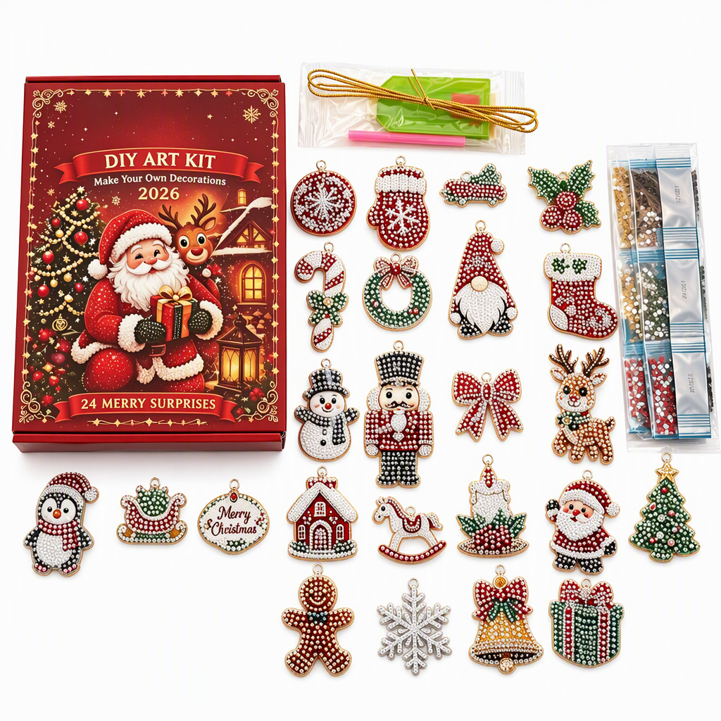 🎄 Christmas Sale – 50% OFF! ✨ 24-Day Christmas Countdown Ornament DIY Kit 🎁