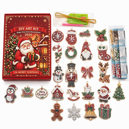 🎄 Christmas Sale – 50% OFF! ✨ 24-Day Christmas Countdown Ornament DIY Kit 🎁