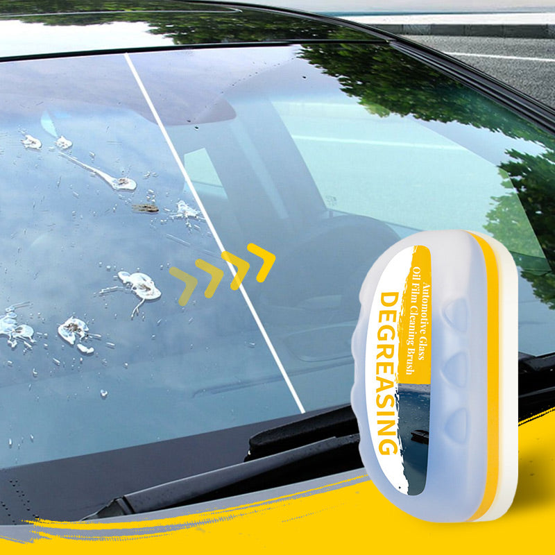 🚗 Car Glass Oil Film Cleaning Brush: Soft Sponge, Mild Formula, Non-Slip Grip, 120ml