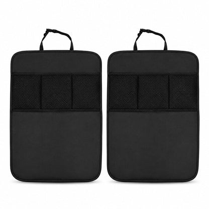 📢📢50% OFF !! ⏰Car Backseat Kick Mat Protector: Waterproof, Storage Pockets🚗