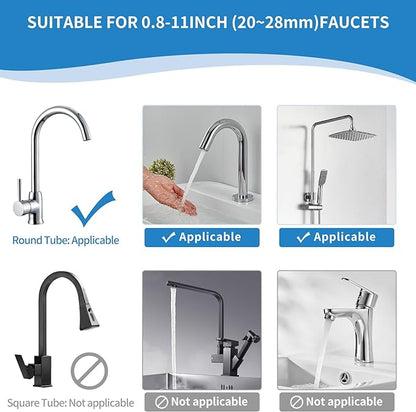 Faucet‑Mounted Sink‑Sponge‑Holder | Tool‑Free Install, Removable‑Drip‑Tray & Side‑Hook🏠