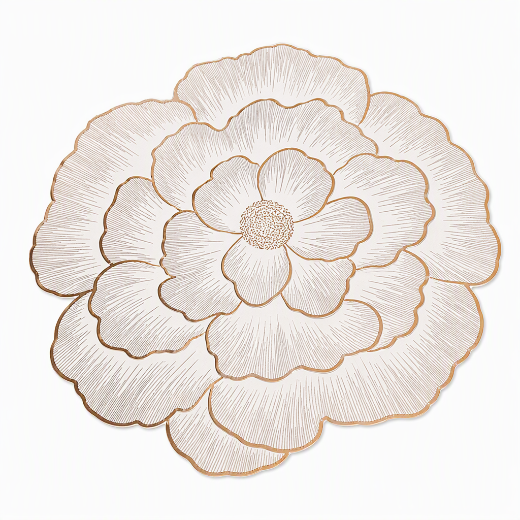 🍽️ LIMITED-TIME 50% OFF! 🌹 Nordic Style Metallic Peony PVC Placemat – Heat Resistant, Non-Slip & Waterproof ✨