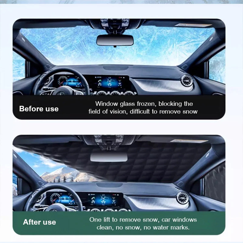 📢❄️Winter Sale! JUST ￡7.99!! ⛄️All Seasons Sunshade Ice Cover – Protect Your Windscreen from Sun, Frost & Snow, Easy to Fit & Store 🚗✨
