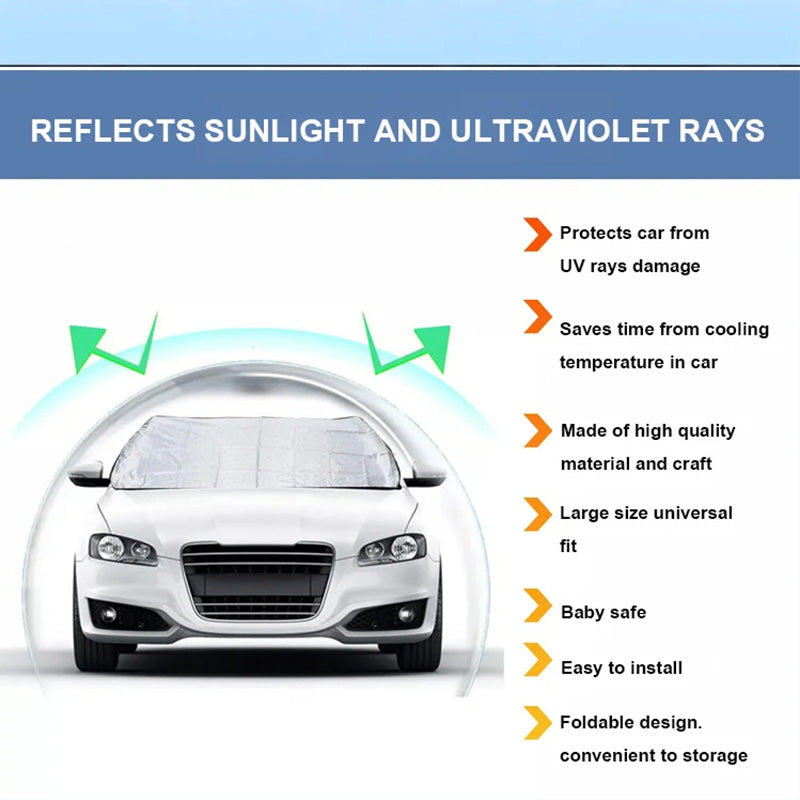 📢❄️Winter Sale! JUST ￡7.99!! ⛄️All Seasons Sunshade Ice Cover – Protect Your Windscreen from Sun, Frost & Snow, Easy to Fit & Store 🚗✨