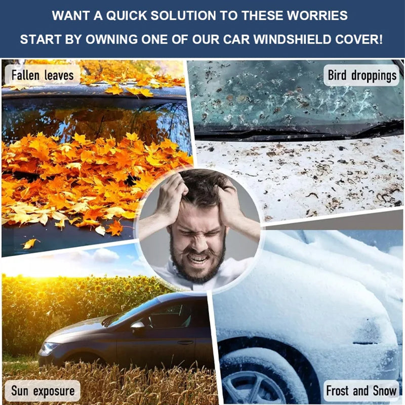 📢❄️Winter Sale! JUST ￡7.99!! ⛄️All Seasons Sunshade Ice Cover – Protect Your Windscreen from Sun, Frost & Snow, Easy to Fit & Store 🚗✨