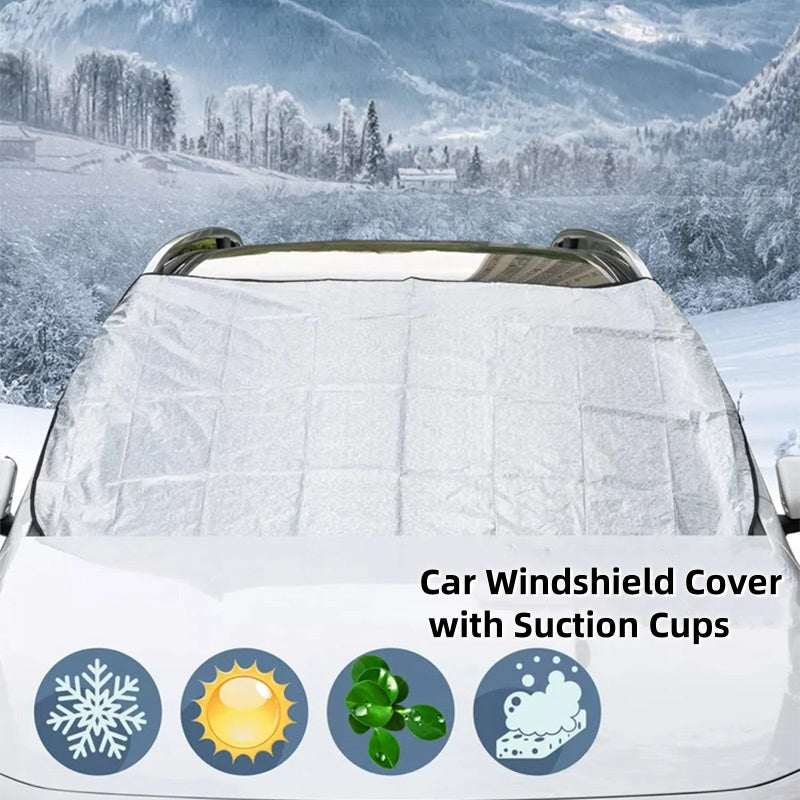 📢❄️Winter Sale! JUST ￡7.99!! ⛄️All Seasons Sunshade Ice Cover – Protect Your Windscreen from Sun, Frost & Snow, Easy to Fit & Store 🚗✨