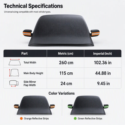 Magnetic Car Windshield Cover Thickened Waterproof Sunshade and Snow Shield with Reflective Strips
