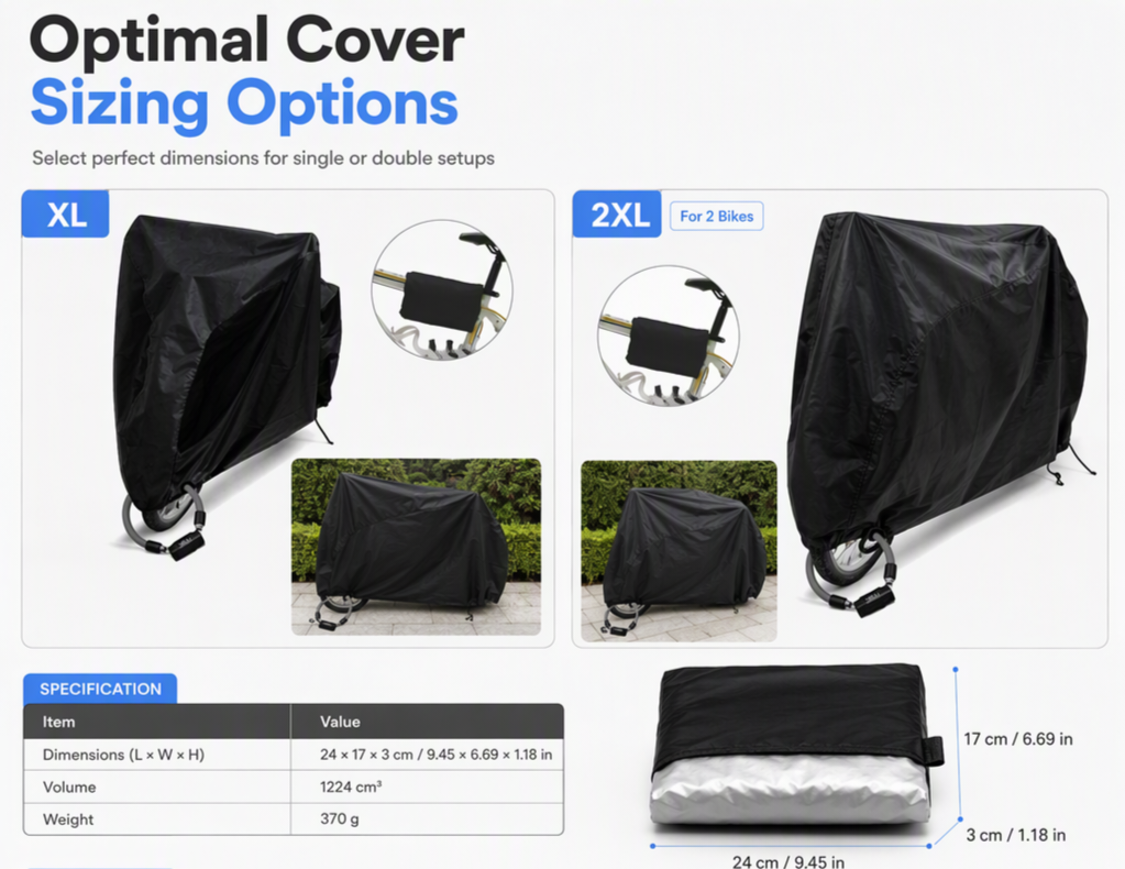 🚲 50% OFF! 🌧️ Waterproof Bike Cover – 190T, dustproof & outdoor protection ✨
