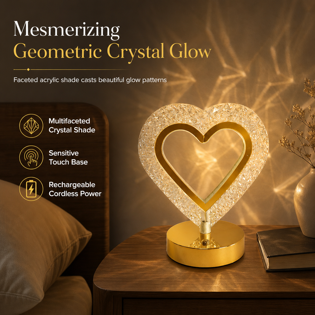 💎 50% OFF! ✨ Crystal Touch Night Light – 3 colours & dimmable ambiance ✨