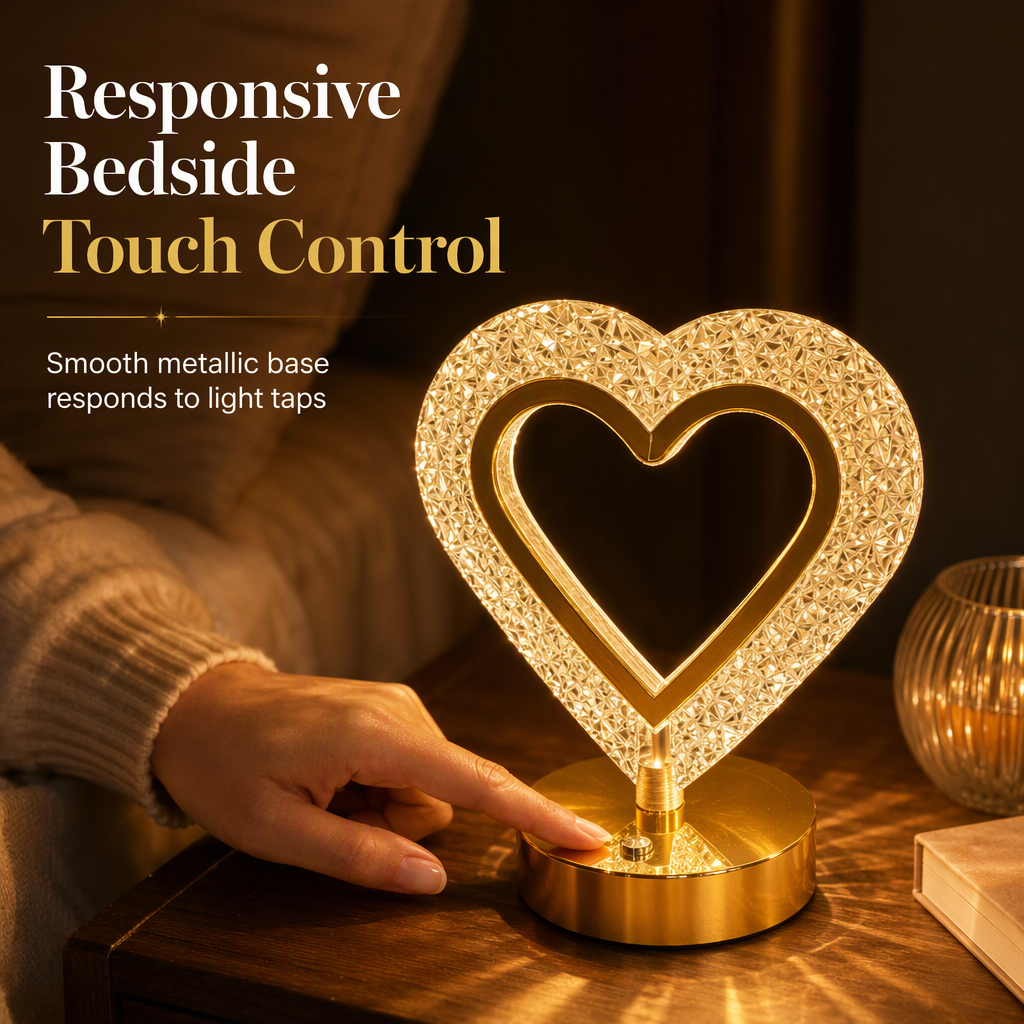 💎 50% OFF! ✨ Crystal Touch Night Light – 3 colours & dimmable ambiance ✨