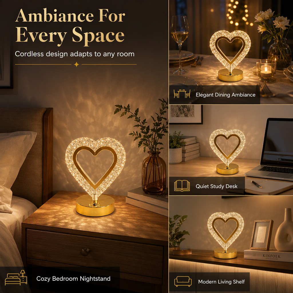 💎 50% OFF! ✨ Crystal Touch Night Light – 3 colours & dimmable ambiance ✨
