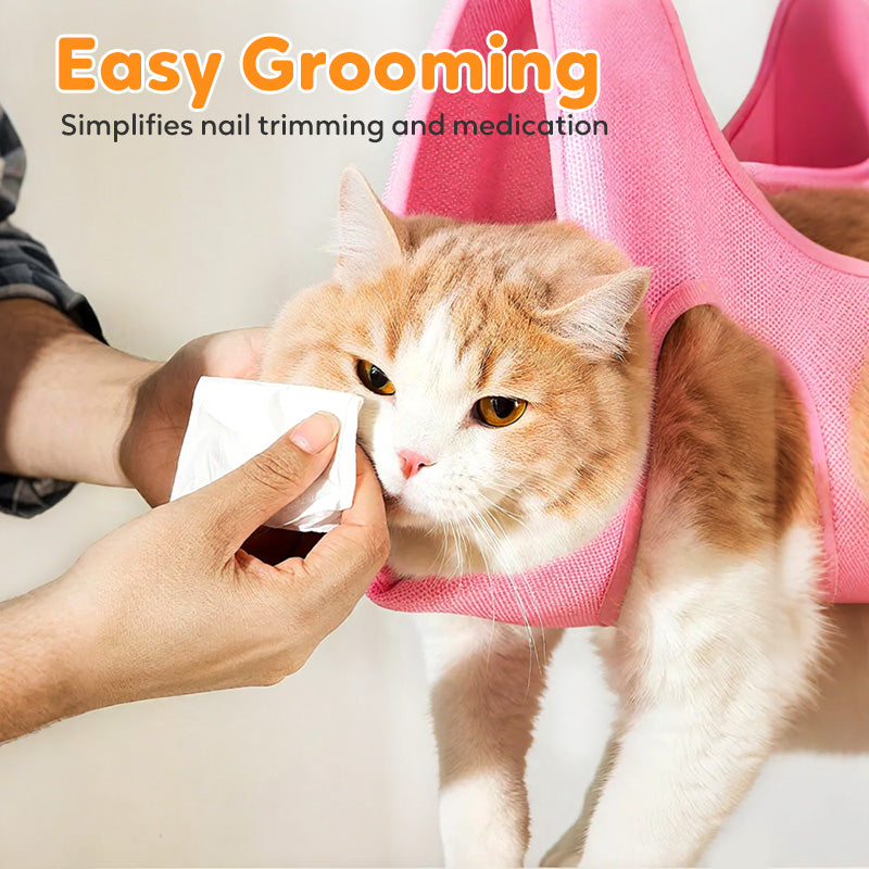 🔥Groom Pets Stress-Free Instantly💥Breathable Nail Trimming Hammock