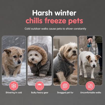 📢📢50% OFF !! ⏰Warm Lamb Fleece Pet Vest – Thick Lined, Built-in Leash Ring for Dogs & Cats ✨