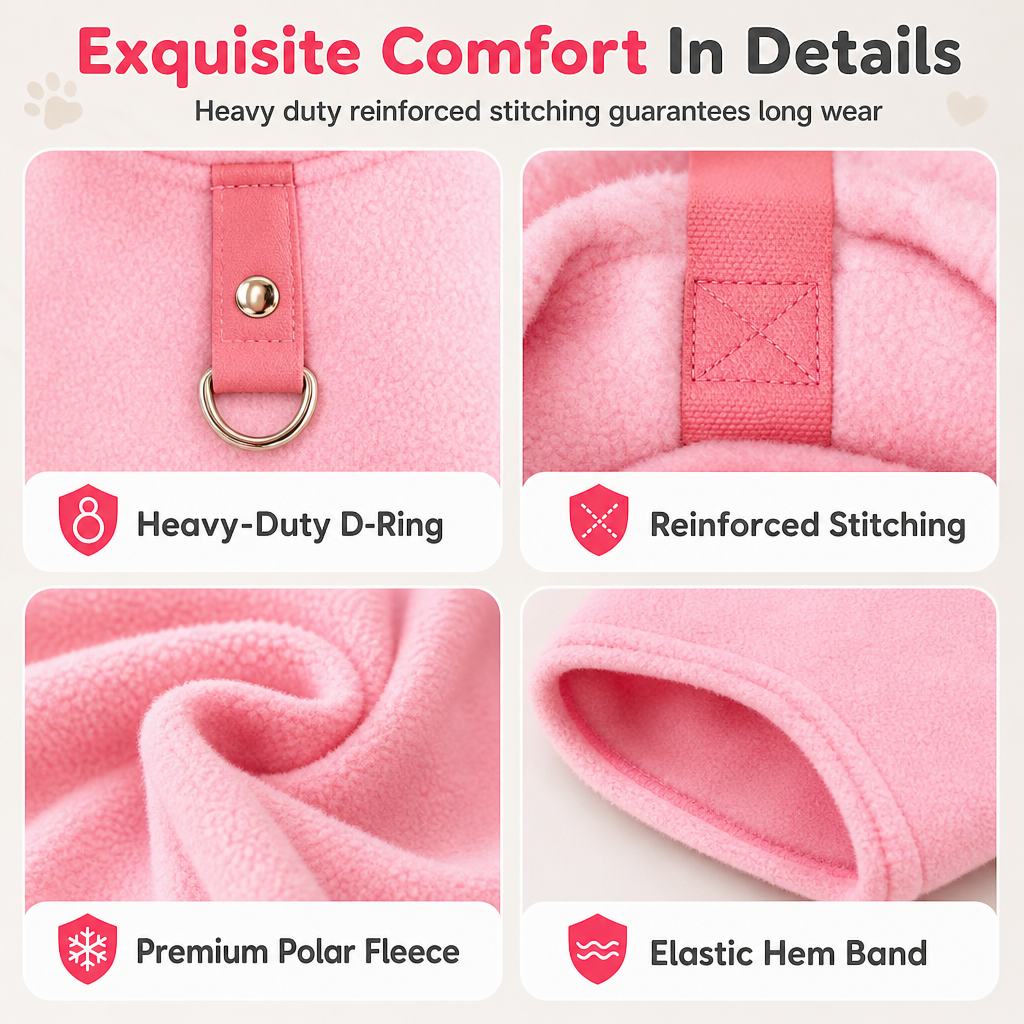 ⏳ 50% OFF! Warm Pet Sweater with Leash Ring – “Love Dad & Mum” Design for Cosy Winter Walks ❄️