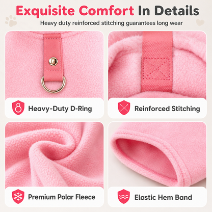 ⏳ 50% OFF! Warm Pet Sweater with Leash Ring – “Love Dad & Mum” Design for Cosy Winter Walks ❄️