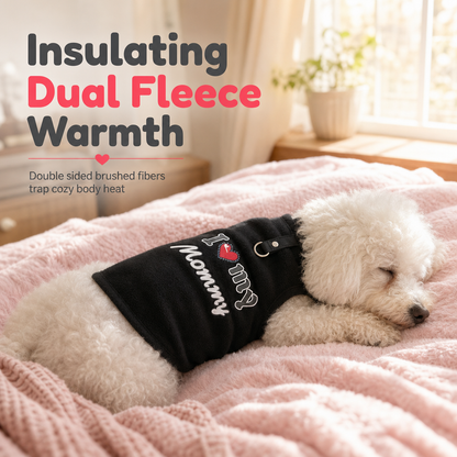 ⏳ 50% OFF! Warm Pet Sweater with Leash Ring – “Love Dad & Mum” Design for Cosy Winter Walks ❄️