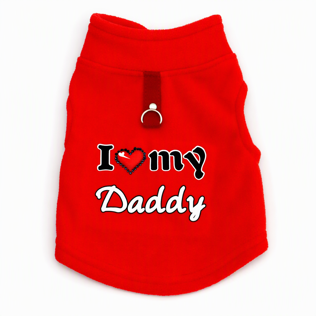 ⏳ 50% OFF! Warm Pet Sweater with Leash Ring – “Love Dad & Mum” Design for Cosy Winter Walks ❄️
