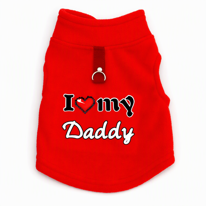⏳ 50% OFF! Warm Pet Sweater with Leash Ring – “Love Dad & Mum” Design for Cosy Winter Walks ❄️